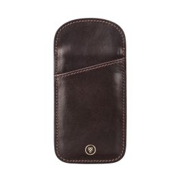 Maxwell-Scott Rufeno Slim Italian Leather Glasses Case for Men - Vegetable-Tanned Italian Leather - Handmade in Italy - Dark Brown Maxwell-Scott Rufeno Slim Italian Leather Glasses Case for Men - Vegetable-Tanned Italian Leather - Handmade in Italy - Dark Brown