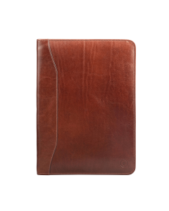 tan leather document folder