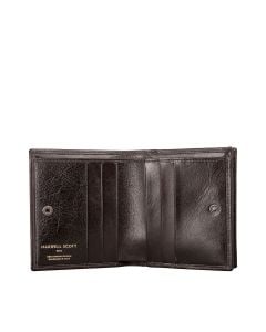 Italian leather card and coin wallet
