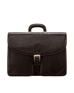 large briefcase leather with buckle