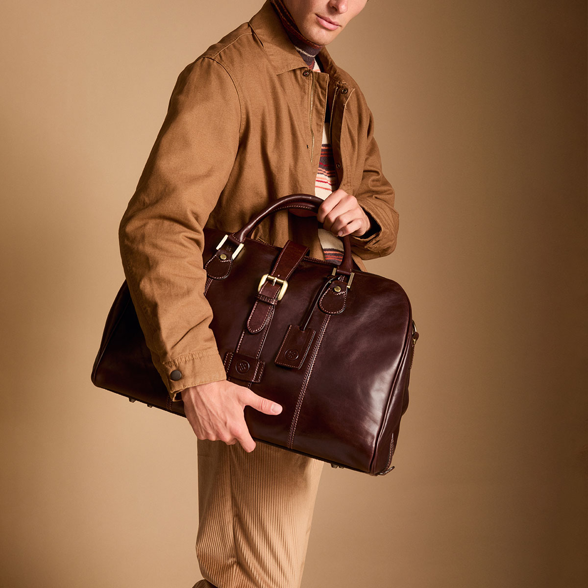 Farini Men's Italian Leather Cabin Bag - Maxwell-Scott