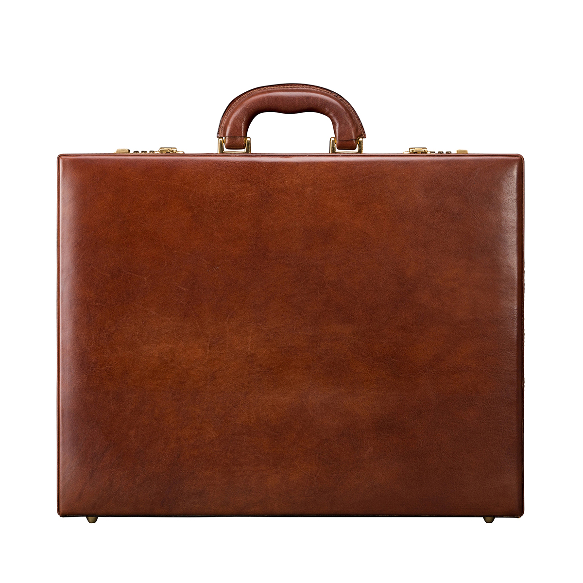 Strada Men's Expandable Leather Attaché Case - Maxwell-Scott