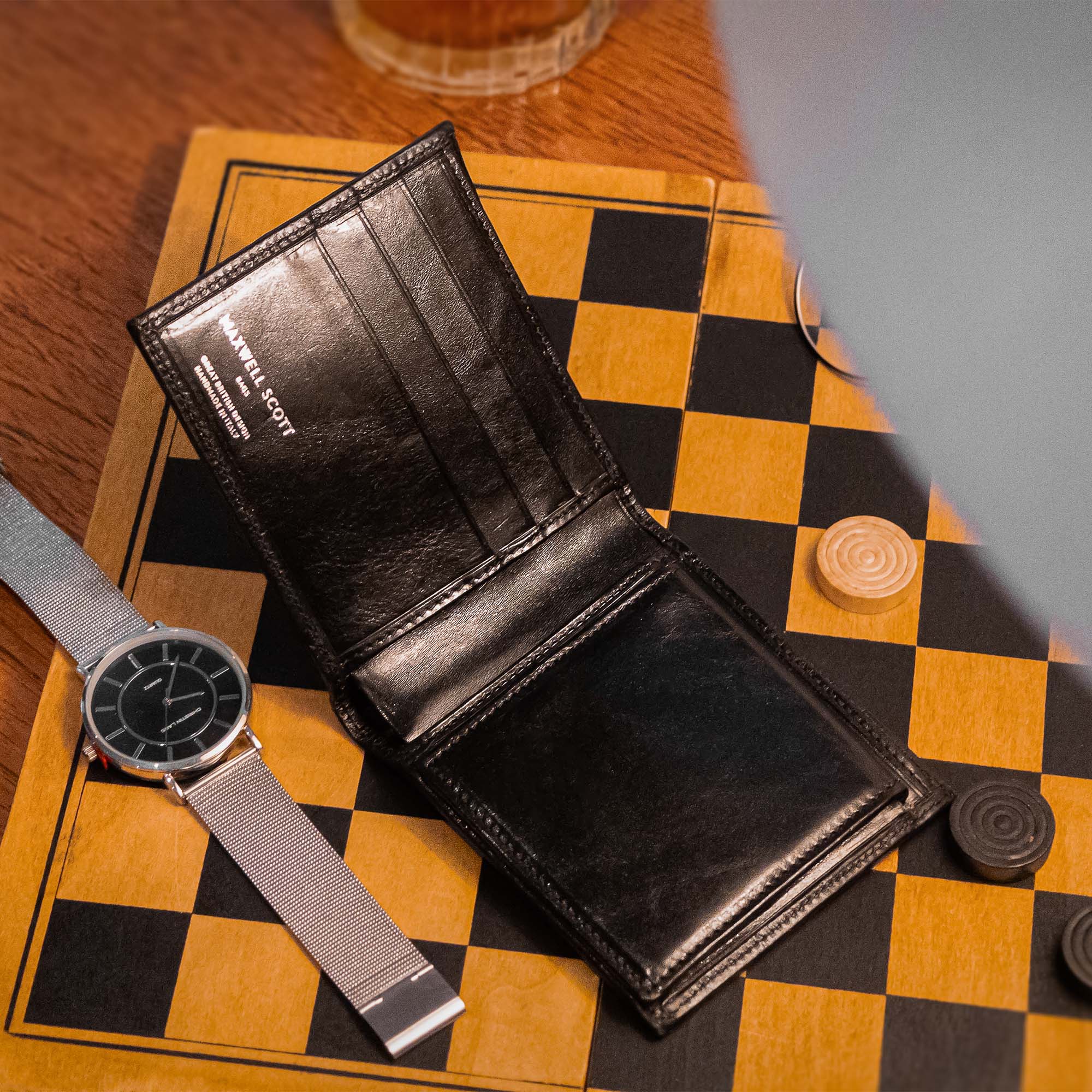 quality leather wallets for male in black colour