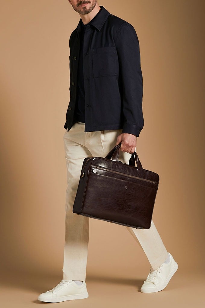 Luxury Italian Leather Bags & Briefcases for Men | Maxwell Scott