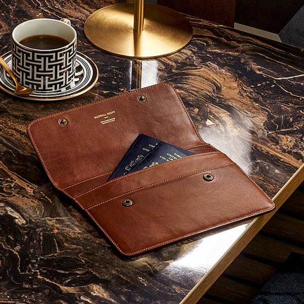 matching leather travel wallet