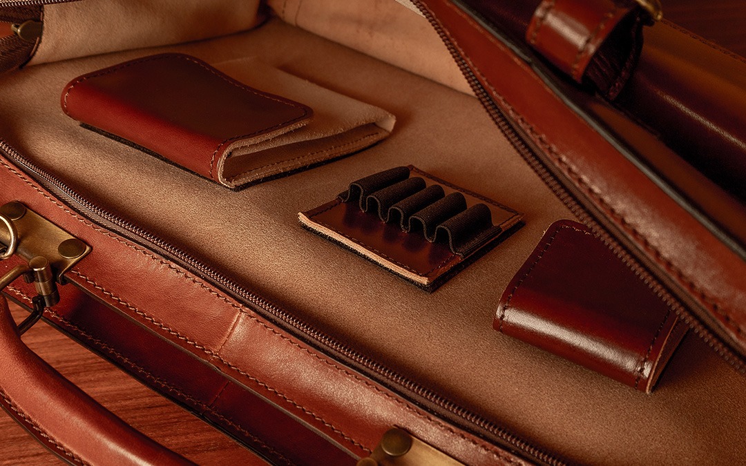 Alanzo Men's Italian Leather Business Briefcase - Maxwell-Scott