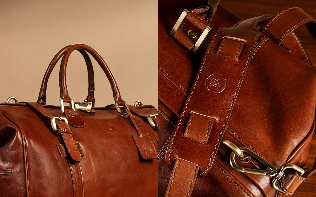 Men's Large Leather Gladstone Bag | Luxury Travel Holdall