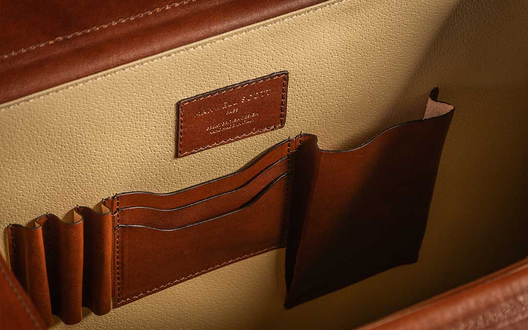 Maxwell Ambassador ポリスカー Varese Men's Executive Leather Pilot Case - Maxwell-Scott